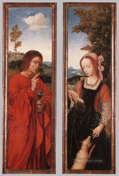 John the Baptist and St Agnes Quentin Matsys Oil Paintings